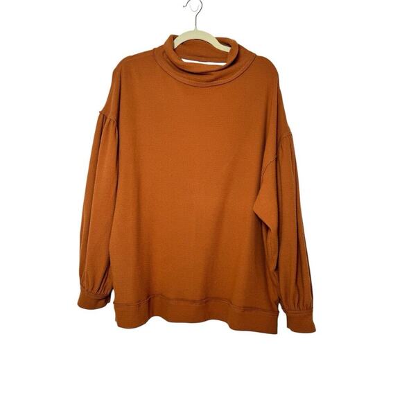 Free People We The‎ Free Winnie Oversized Open Back Sweater Camel Size Small - Picture 1 of 8